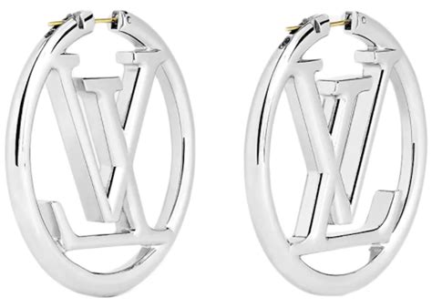 lv louise hoop earrings size|louis vuitton silver hoop earrings.